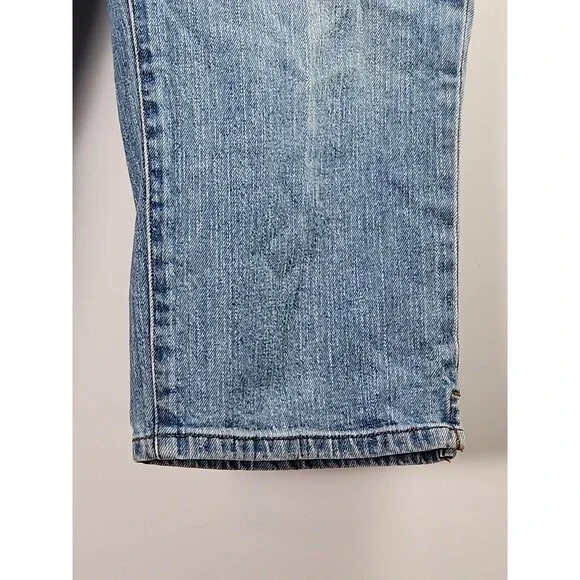 Lauren Jeans Co Cropped Light Wash Denim Womens Capri Size 12 LRL Ralph Lauren - Picture 4 of 11